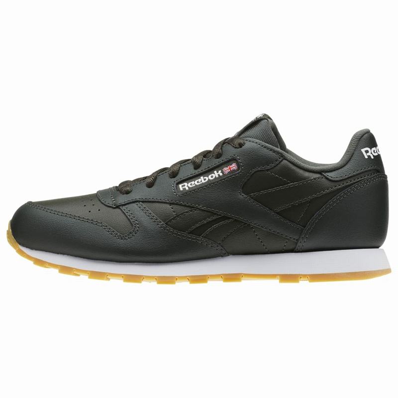 Tenisi Reebok Classic Leather Fete Masline Verzi/Albi Romania NY6445ZE